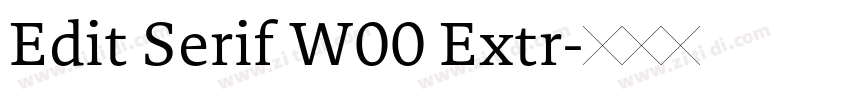 Edit Serif W00 Extr字体转换